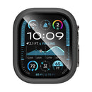 For Apple Watch Ultra 3 / Ultra 2 / Ultra 49mm Hard PC IML Watch Case with Tempered Glass Screen Film - Transparent Black - 7