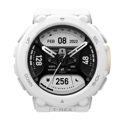 For Huami Amazfit T-Rex 2 Silicone Case Hollow Watch Protective Cover - White - 1