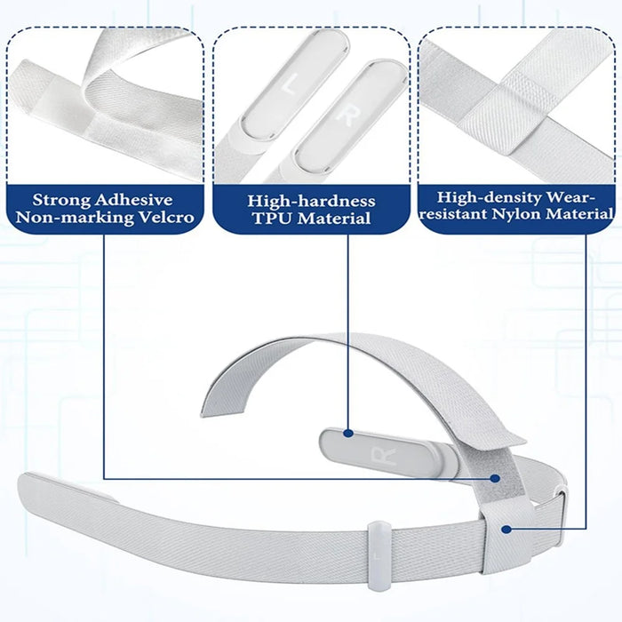 For Meta Quest 2 Head Strap Adjustable Replacement Headband (Key Caps Not Included) - 5