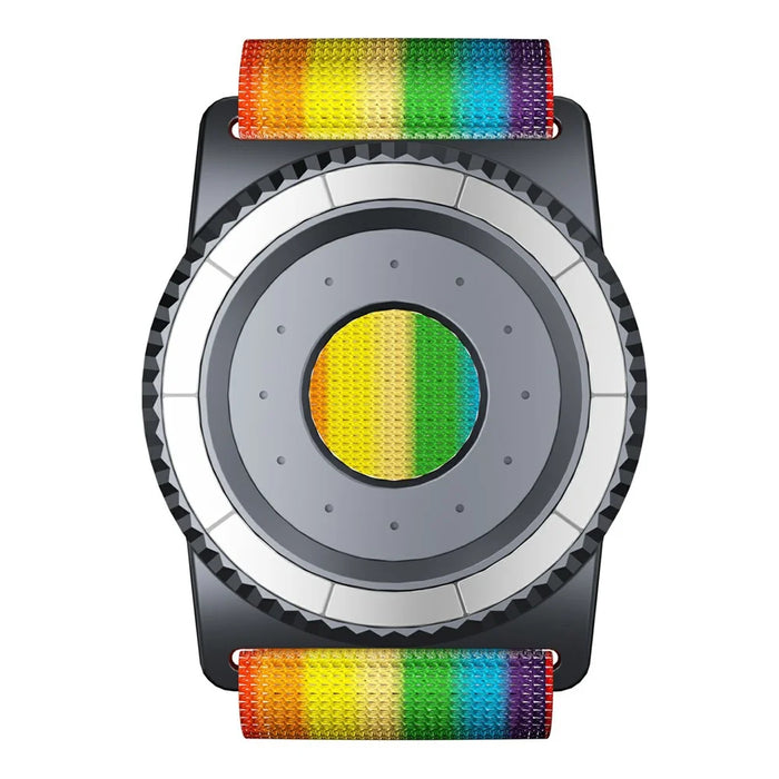 Universal Phone Holder Wrist Strap Aromatherapy Stand - Electroplated Grey + Rainbow - 3