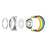Universal Phone Holder Wrist Strap Aromatherapy Stand - Electroplated Grey + Rainbow - 6