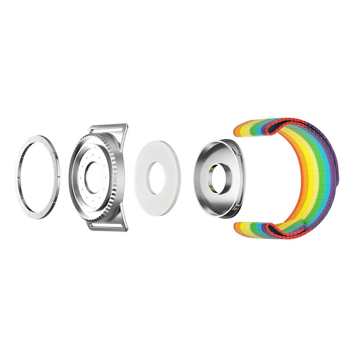 Universal Phone Holder Wrist Strap Aromatherapy Stand - Electroplated Grey + Rainbow - 6