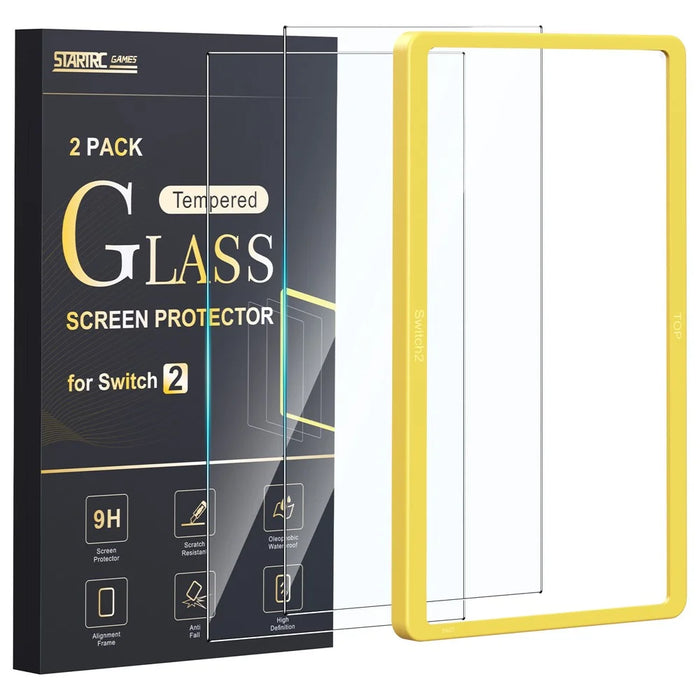 STARTRC GAMES 2Pcs For Nintendo Switch 2 Screen Protector Tempered Glass Film with Positioning Frame - 2
