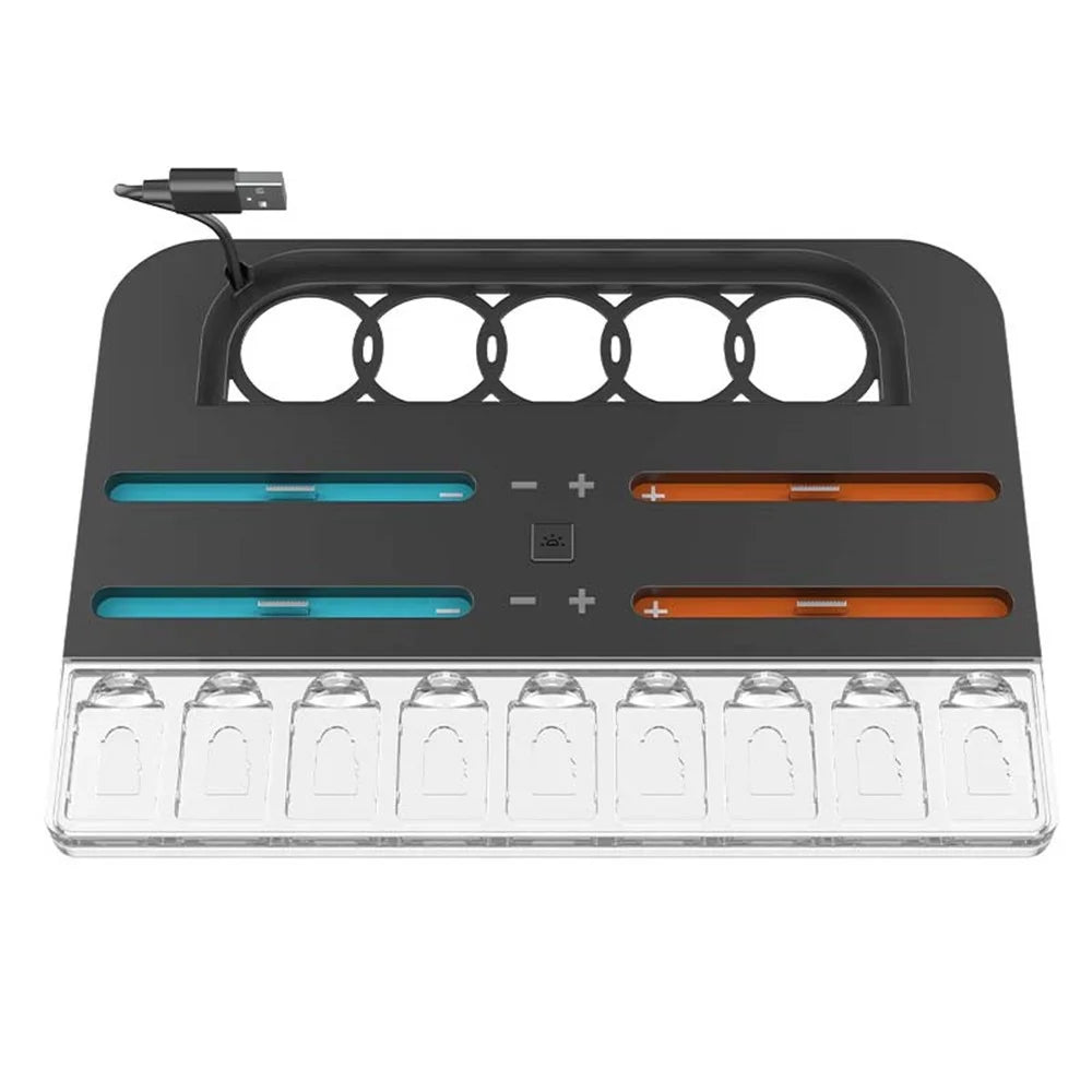HBS-2804 For Nintendo Switch 2 Charging Dock 4 Joy-Con Controller Charger Base with RGB Light - 1