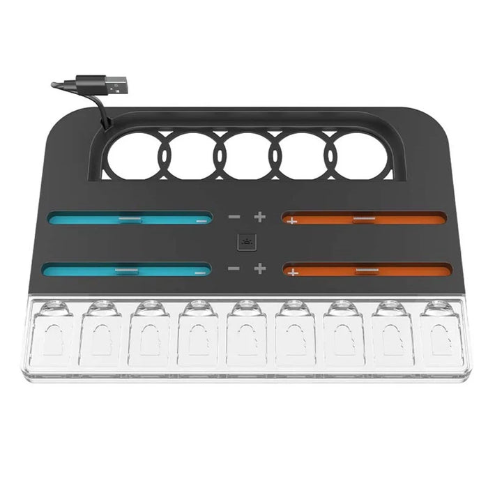 HBS-2804 For Nintendo Switch 2 Charging Dock 4 Joy-Con Controller Charger Base with RGB Light - 1