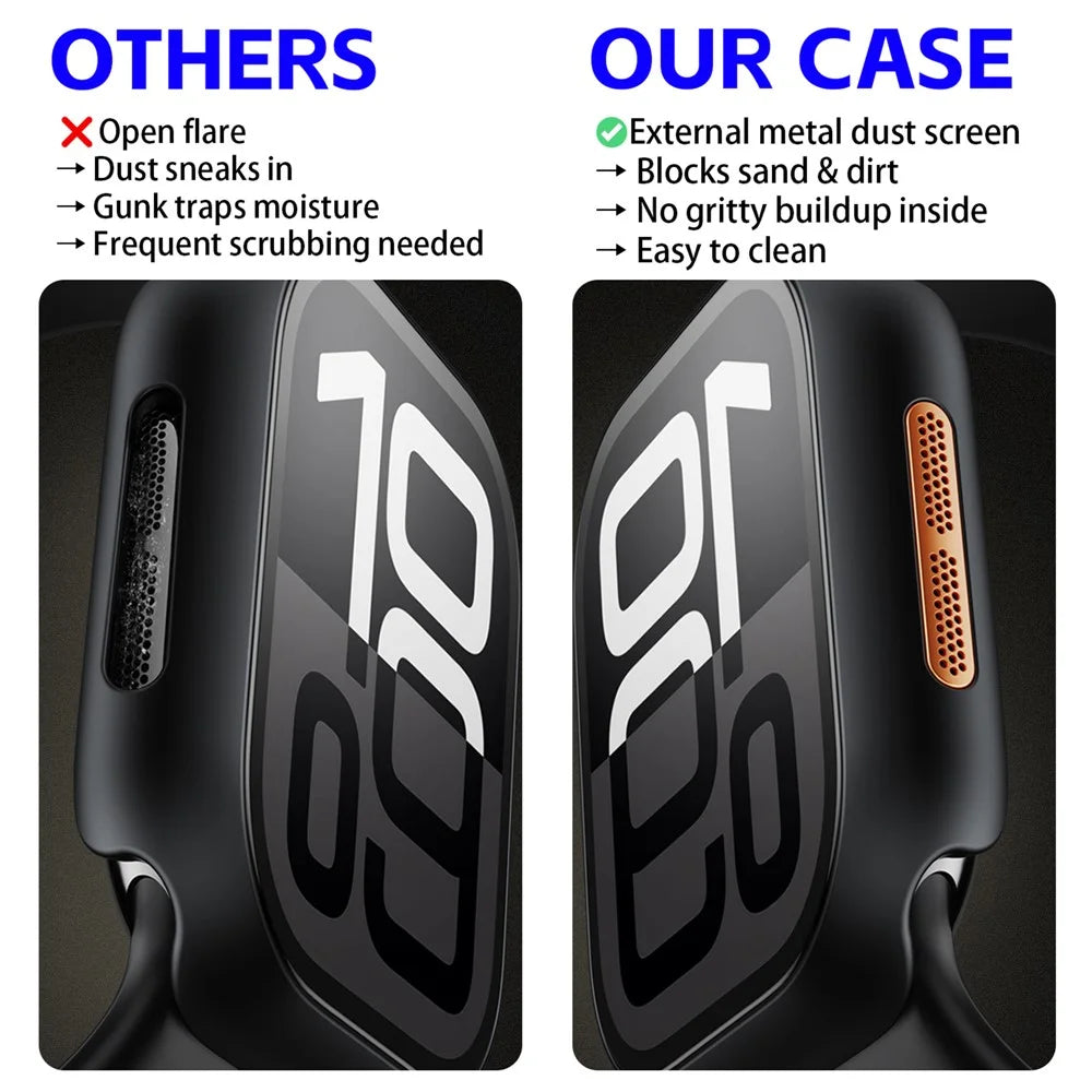 Watch Case for Apple Watch SE3 / SE2 / SE1 /  6 / 5 / 4 44mm Waterproof Dustproof PC Frame with Tempered Glass Film - Black - 6