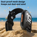 PC Watch Case for Apple Watch Series 9 / 8 / 7 45mm Waterproof Dustproof Frame with Tempered Glass Film - Black - 2