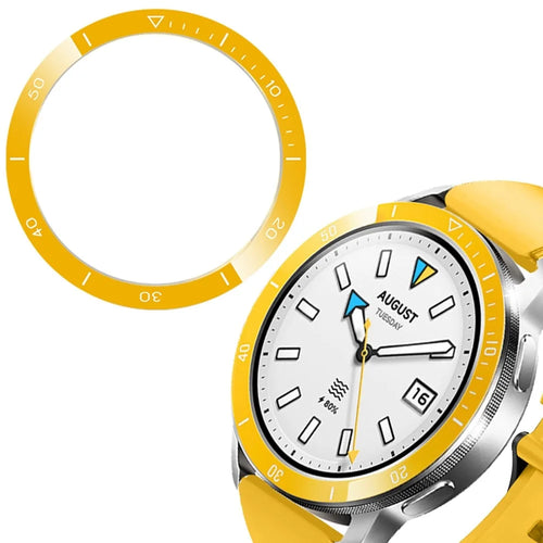 For Xiaomi Watch S4 / S3 Metal Watch Bezel Smartwatch Accessory - Yellow - 1