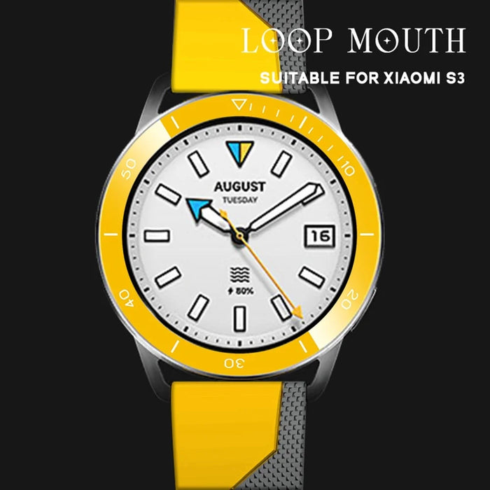 For Xiaomi Watch S4 / S3 Metal Watch Bezel Smartwatch Accessory - Yellow - 4