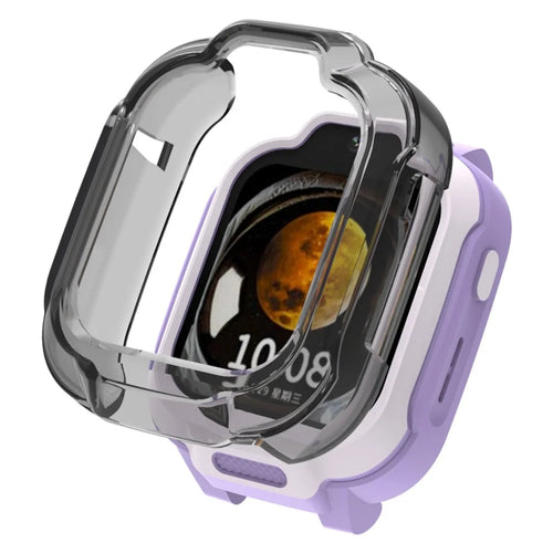 For Xiaomi Smart Kids Watch TPU Case Smartwatch Semi-Enclosed Protective Cover - Transparent Black - 1