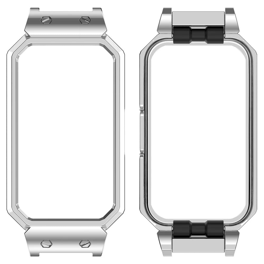 Watch Case for Huawei Band 10 / 9 / 8 / 9 NFC / 8 NFC 12mm Lug Metal Protective Frame - Silver - 1