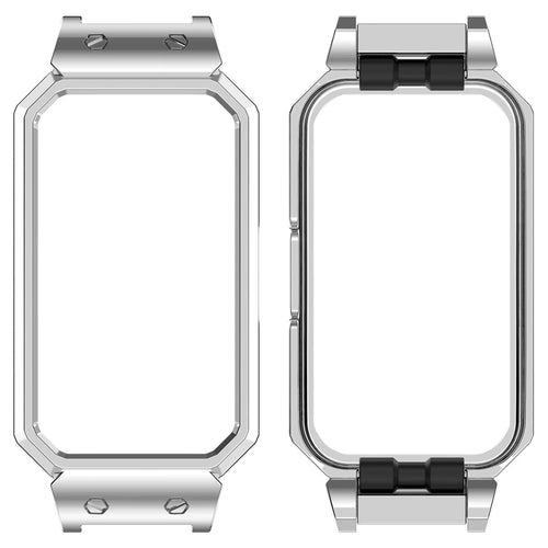 Watch Case for Huawei Band 10 / 9 / 8 / 9 NFC / 8 NFC 12mm Lug Metal Protective Frame - Silver - 1