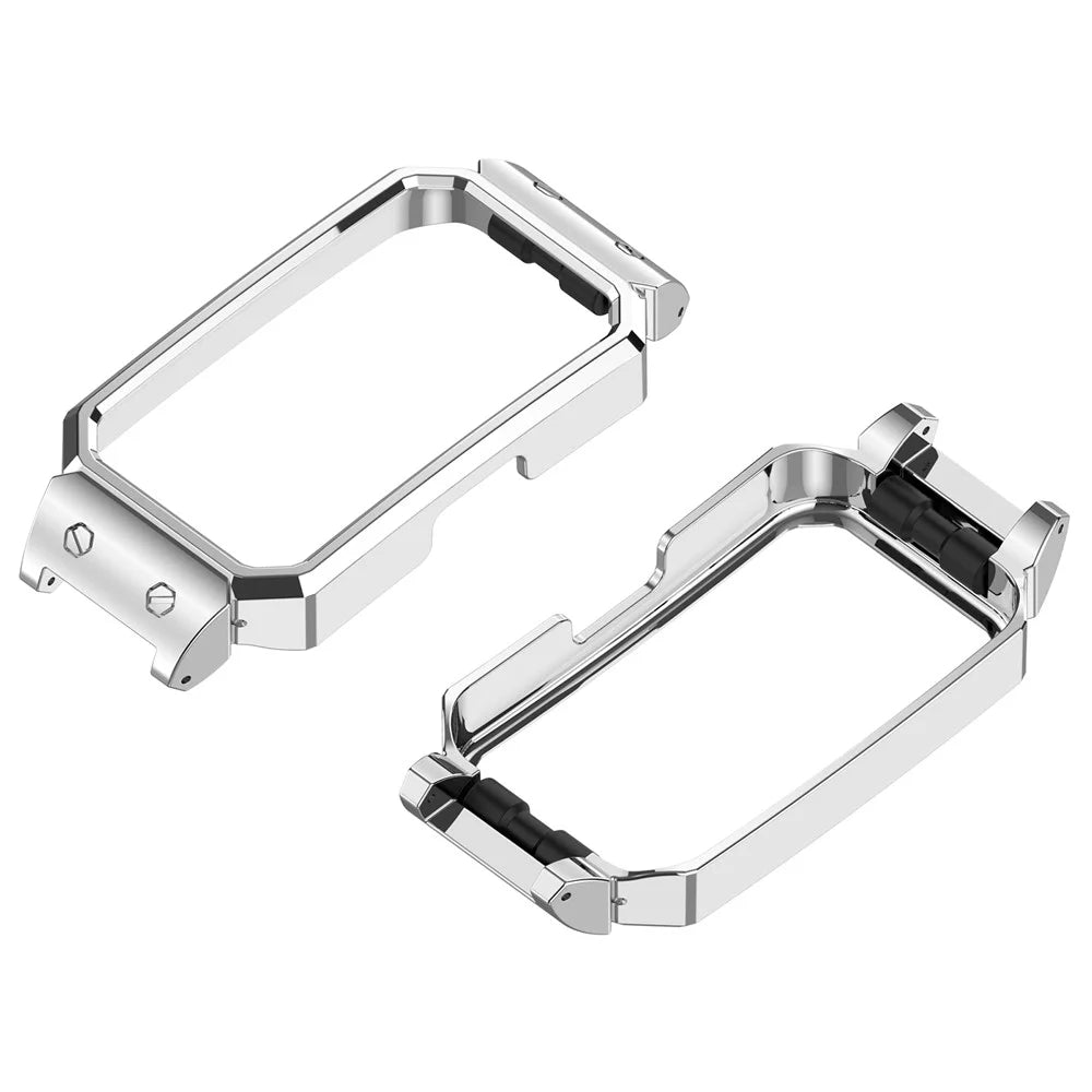 Watch Case for Huawei Band 10 / 9 / 8 / 9 NFC / 8 NFC 12mm Lug Metal Protective Frame - Silver - 2