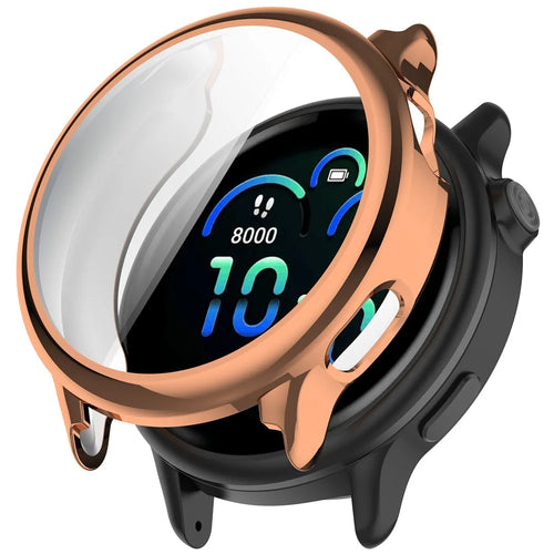 For Garmin Vivoactive 6 Watch Case Full Protection Scratch Resistant TPU Cover - Rose Gold - 1
