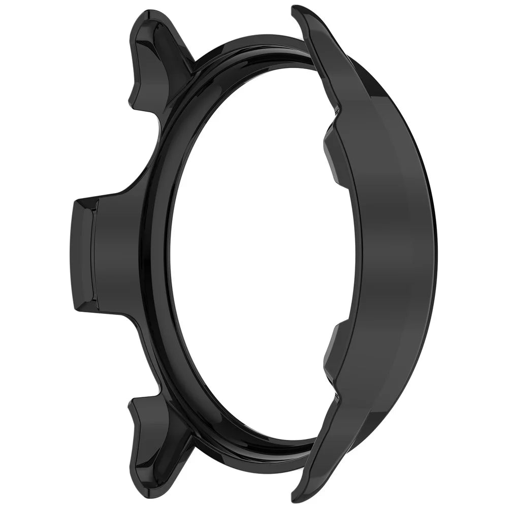 For Garmin Vivoactive 6 Half Coverage Hollow-Out Protective Cover PC Watch Frame Case - Glossy Black - 3