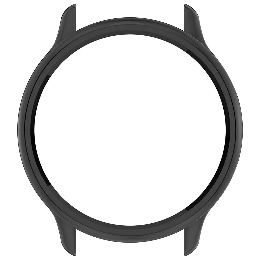 For Garmin Vivoactive 6 Half Coverage Hollow-Out Protective Cover PC Watch Frame Case - Glossy Black - 4