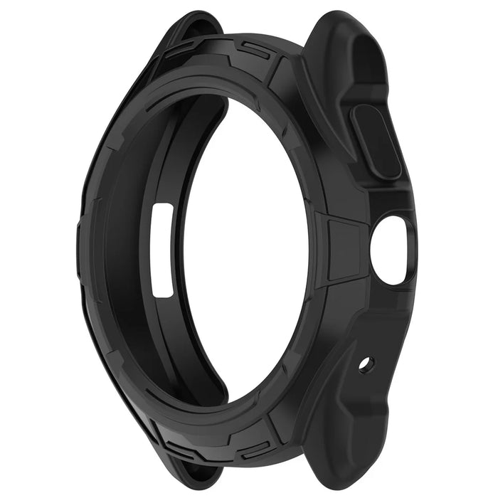 For TicWatch Pro 5 Enduro Soft TPU Watch Case Hollow Shockproof Bumper Frame Cover - Black - 2