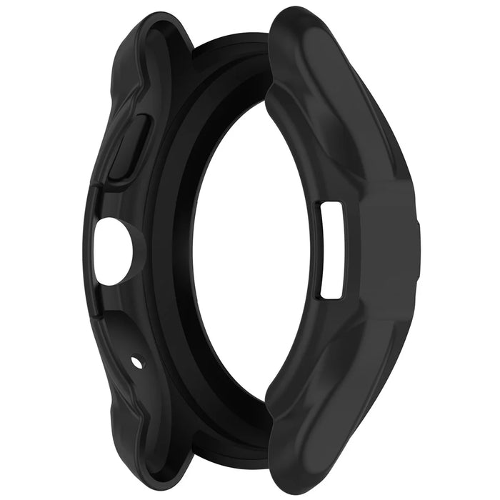 For TicWatch Pro 5 Enduro Soft TPU Watch Case Hollow Shockproof Bumper Frame Cover - Black - 3
