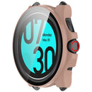 For TicWatch Pro 5 Enduro Hard PC Case All Around Watch Cover with Tempered Glass Film - Pink - 2