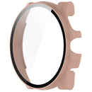 For TicWatch Pro 5 Enduro Hard PC Case All Around Watch Cover with Tempered Glass Film - Pink - 4