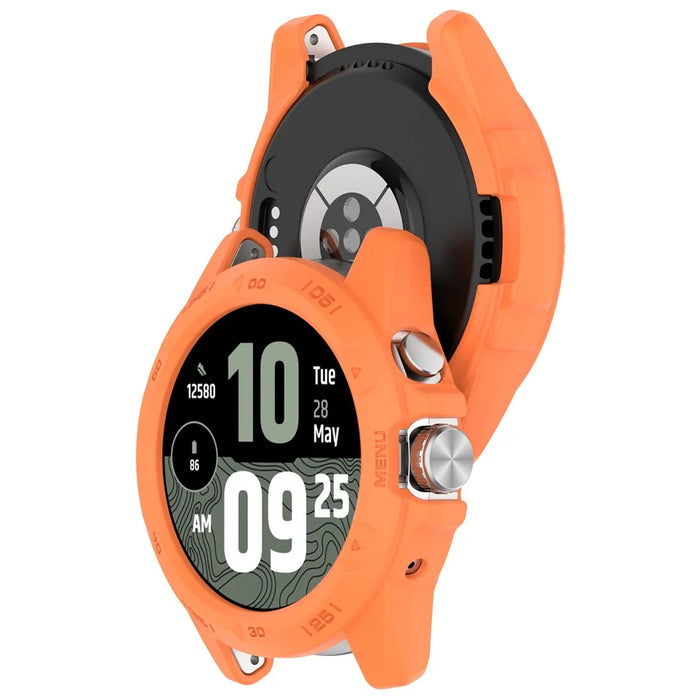 For TicWatch Atlas TPU Watch Case Hollow Shockproof Bumper Frame - Orange - 3
