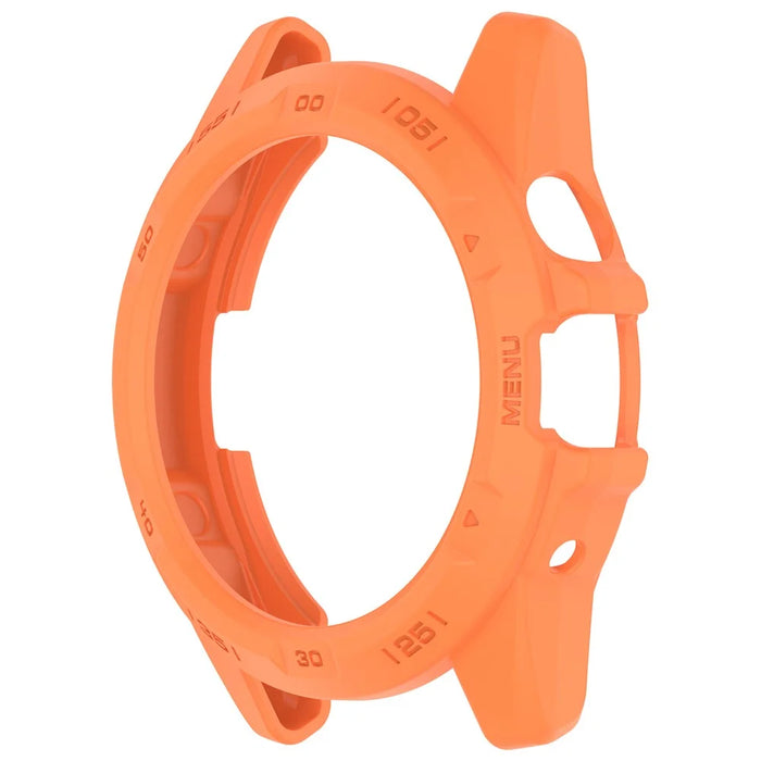 For TicWatch Atlas TPU Watch Case Hollow Shockproof Bumper Frame - Orange - 4