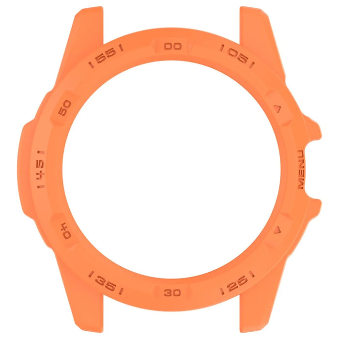 For TicWatch Atlas TPU Watch Case Hollow Shockproof Bumper Frame - Orange - 6