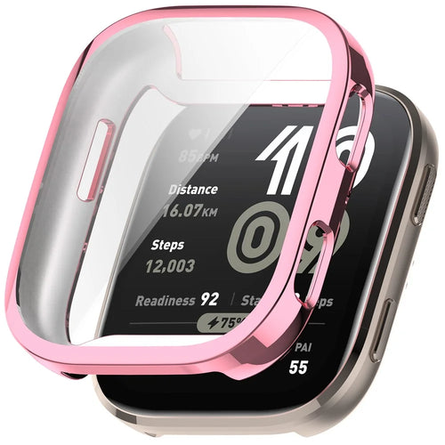 For Huami Amazfit Bip 6 (A2435) Watch Case Full Coverage Flexible TPU Electroplating Cover - Pink - 1