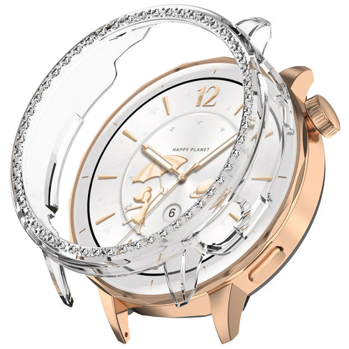 For Oppo Watch X2 Mini / OnePlus Watch 3 43mm Clear Watch Case Rhinestone Decorative Hollow Design PC Watch Cover - 1