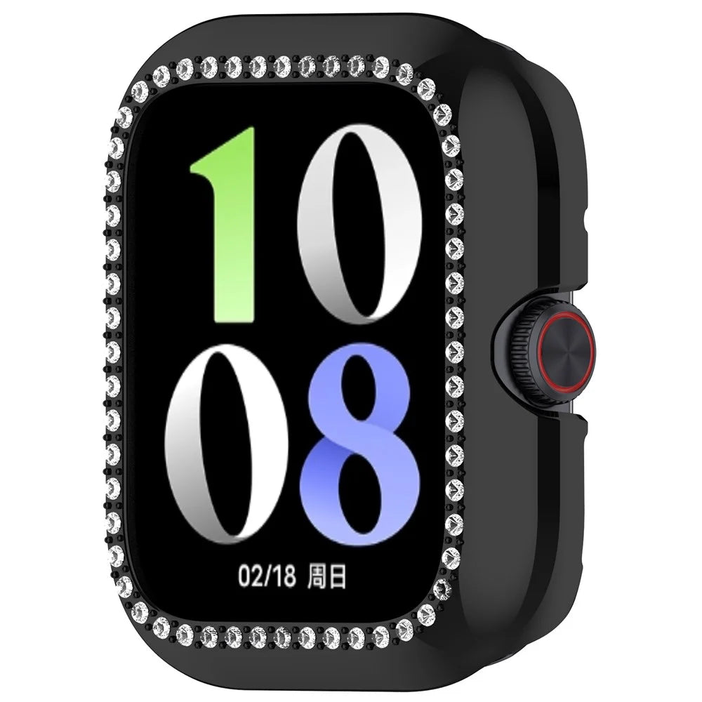 For vivo Watch GT  /  iQOO Watch GT Watch Case Rhinestone Decorative Hollow Design Electroplating PC Watch Cover - Black - 2
