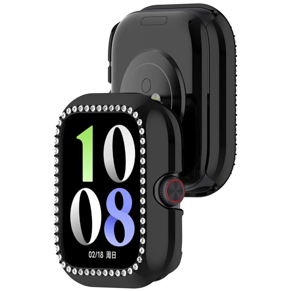 For vivo Watch GT  /  iQOO Watch GT Watch Case Rhinestone Decorative Hollow Design Electroplating PC Watch Cover - Black - 3