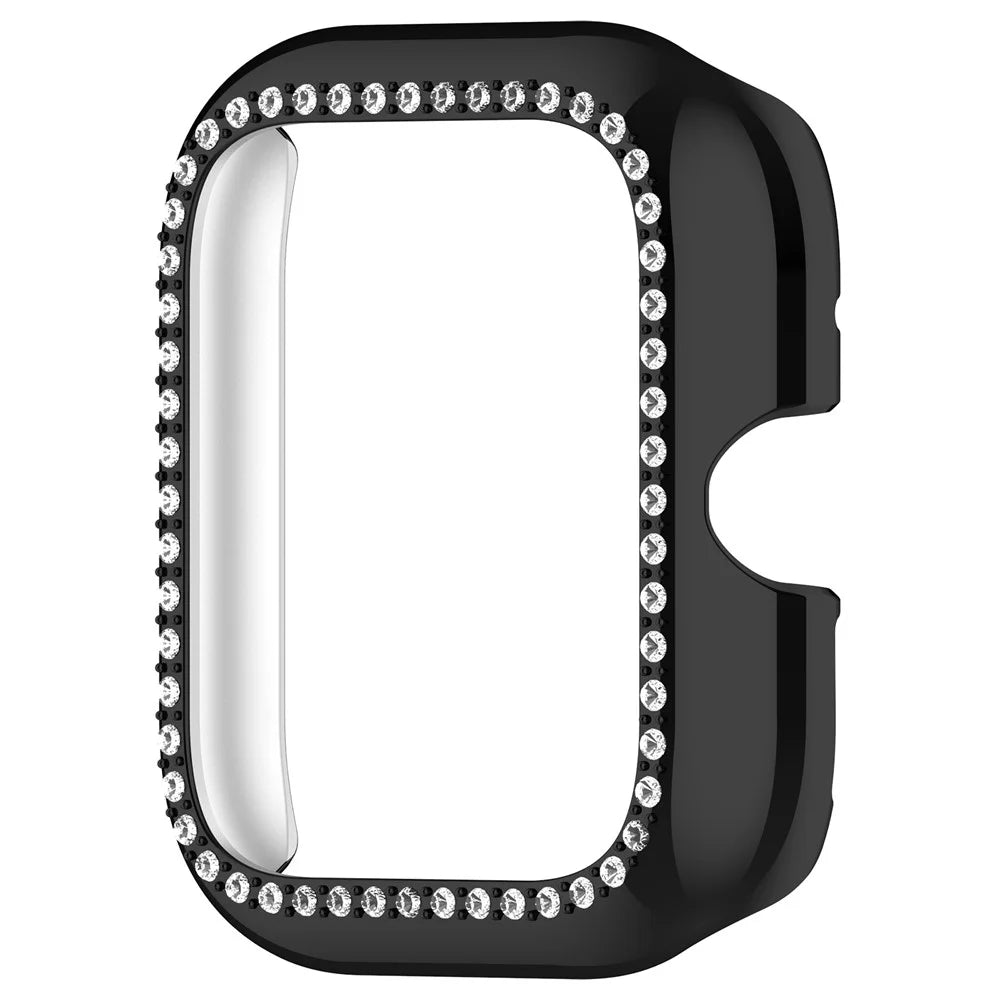 For vivo Watch GT  /  iQOO Watch GT Watch Case Rhinestone Decorative Hollow Design Electroplating PC Watch Cover - Black - 4