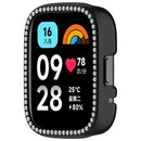 For Xiaomi Redmi Watch 3 Active  /  Watch 3 Lite Watch Case Rhinestone Decor Hollow Design Electroplating PC Watch Cover - Black - 2