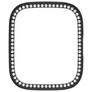 For Xiaomi Redmi Watch 3 Active  /  Watch 3 Lite Watch Case Rhinestone Decor Hollow Design Electroplating PC Watch Cover - Black - 6