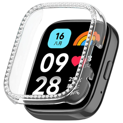 For Xiaomi Redmi Watch 3 Lite  /  Watch 3 Active Clear Watch Case Rhinestone Decorative Hollow Design PC Watch Cover - 1
