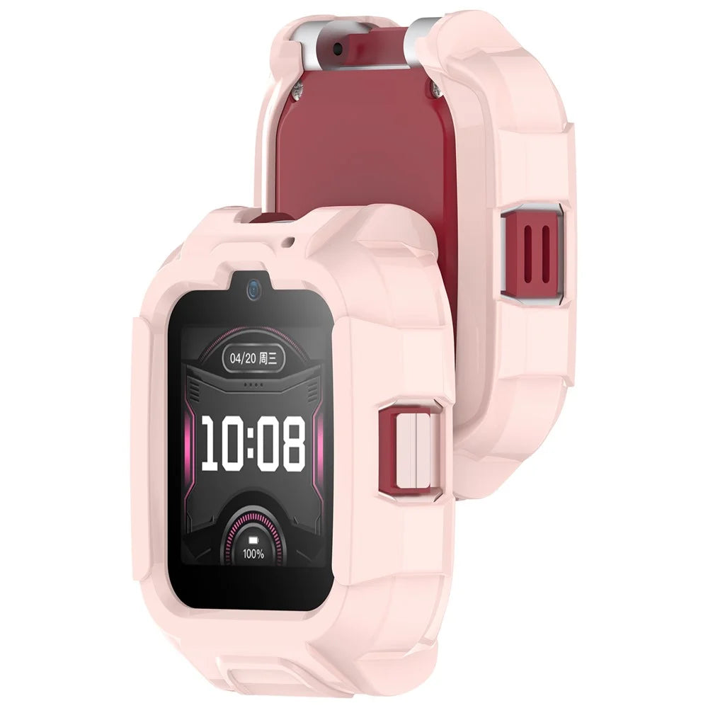 For Honor Whizkid 2 Pro Kids Smartwatch TPU Watch Case Hollow Design Watch Protective Cover - Pink - 3