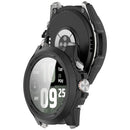 For TicWatch Atlas Watch Case PC Frame Cover with Tempered Glass Screen Film - Black - 3