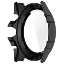 For TicWatch Atlas Watch Case PC Frame Cover with Tempered Glass Screen Film - Black - 5