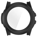 For TicWatch Atlas Watch Case PC Frame Cover with Tempered Glass Screen Film - Black - 6