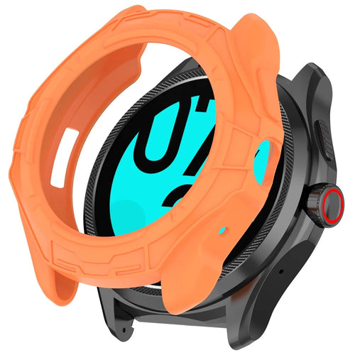 For TicWatch Pro 5 Enduro TPU Protective Case Hollow Design Shockproof Watch Cover - Orange - 1