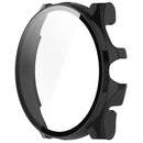 For TicWatch Pro 5 Enduro Watch Case PC Frame Cover with Tempered Glass Screen Film - Black - 4