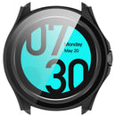 For TicWatch Pro 5 Enduro Watch Case PC Frame Cover with Tempered Glass Screen Film - Black - 6