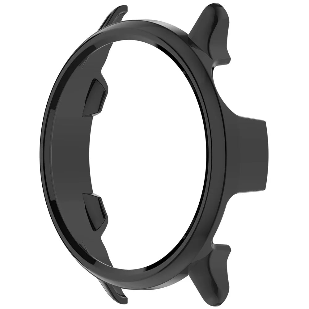 For Garmin Vivoactive 6 Case Half-Wrapped Hollow Hard PC Watch Cover - Black - 4