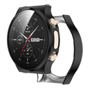 Full Body Plated PC Frame + Tempered Glass Wach Protective Cover for Huawei Watch GT 2 Pro ECG Smartwatch - Black - 1