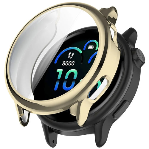 For Garmin Vivoactive 6 Watch Case Full Coverage Flexible TPU Electroplating Cover - Gold - 1