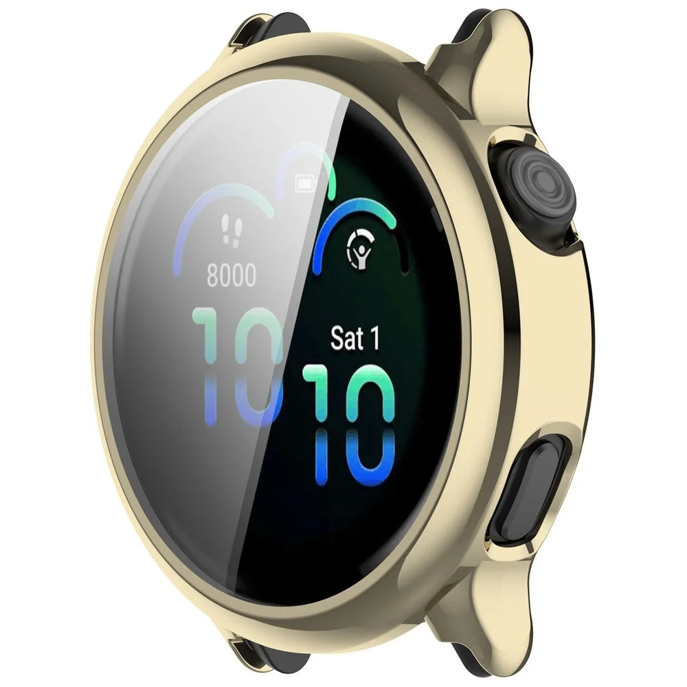 For Garmin Vivoactive 6 Watch Case Full Coverage Flexible TPU Electroplating Cover - Gold - 2