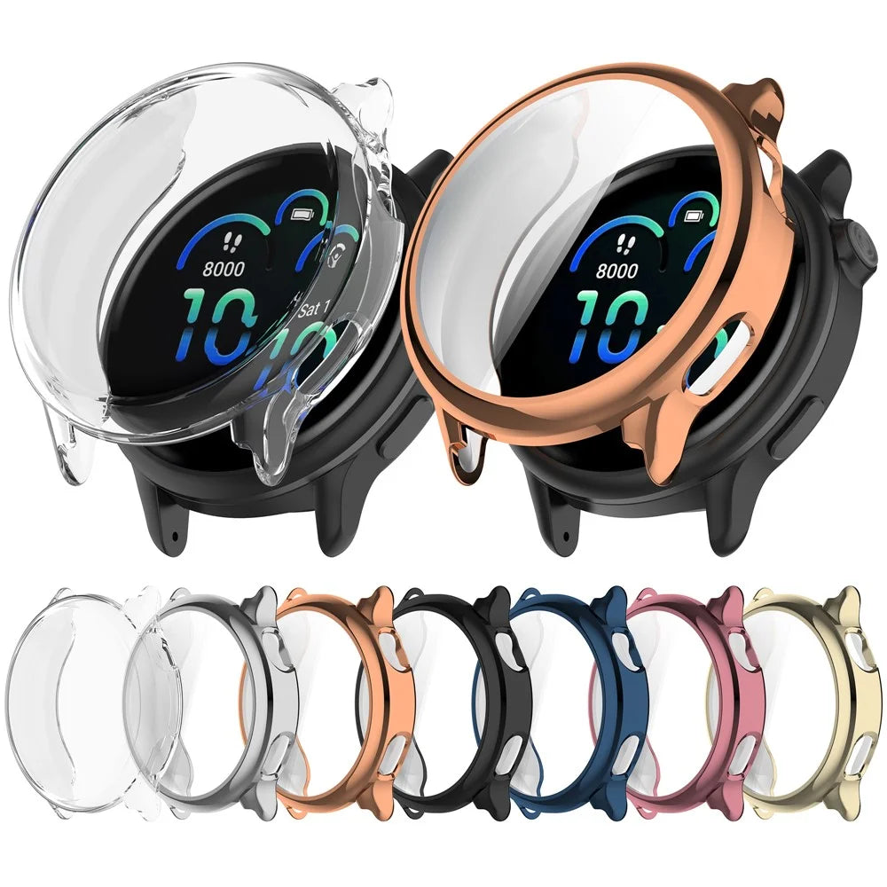 For Garmin Vivoactive 6 Watch Case Full Coverage Flexible TPU Electroplating Cover - Gold - 7