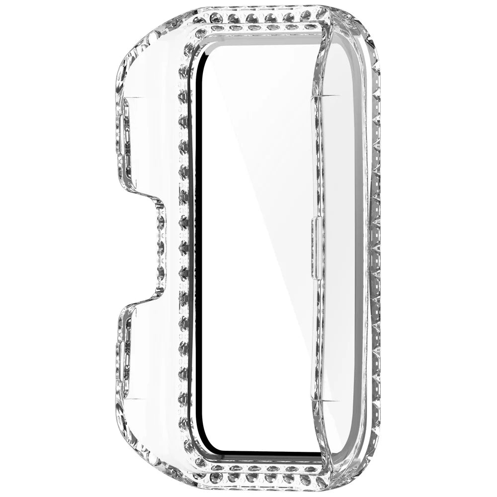 For Huawei Band 10  /  9  /  8 Clear Case Rhinestone Decor PC + Tempered Glass Film Protective Watch Cover - 5