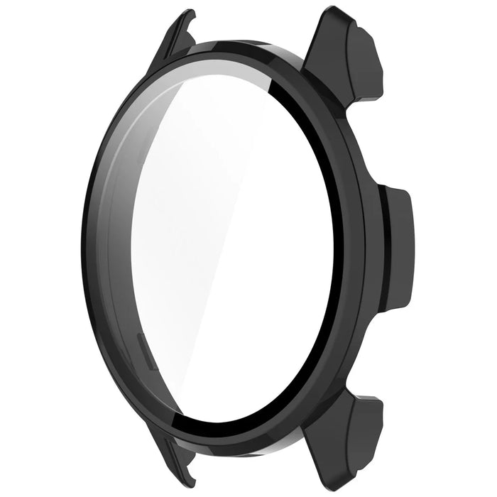 WANLONFENG For Garmin Approach S50 Watch Case  PC Frame Cover with Tempered Glass Screen Protector - Black - 4