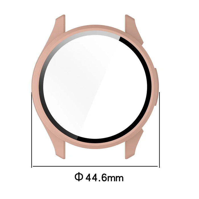 WANLONFENG For Garmin Approach S50 Watch Case  PC Frame Cover with Tempered Glass Screen Protector - Black - 7